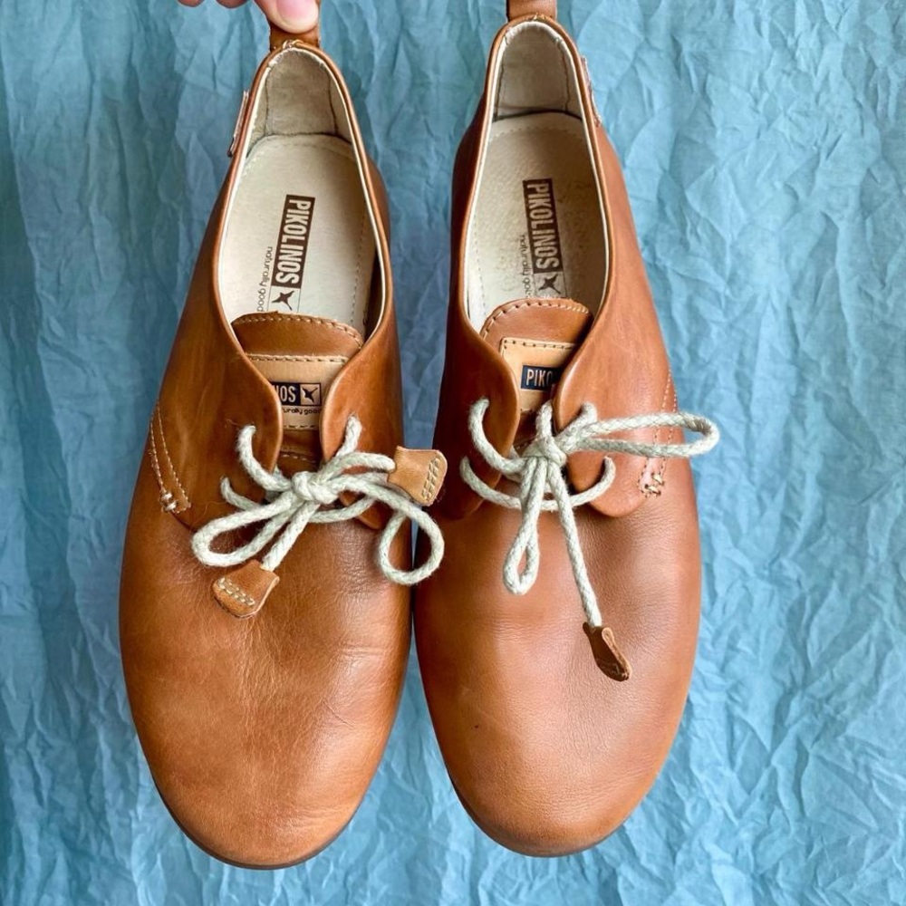 Pikolinos Brown Leather Lace-Up Shoes